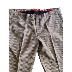 Paisley & Gray Slim Fit Houndstooth Dress Pants W40/32L Polyester Blend Mens